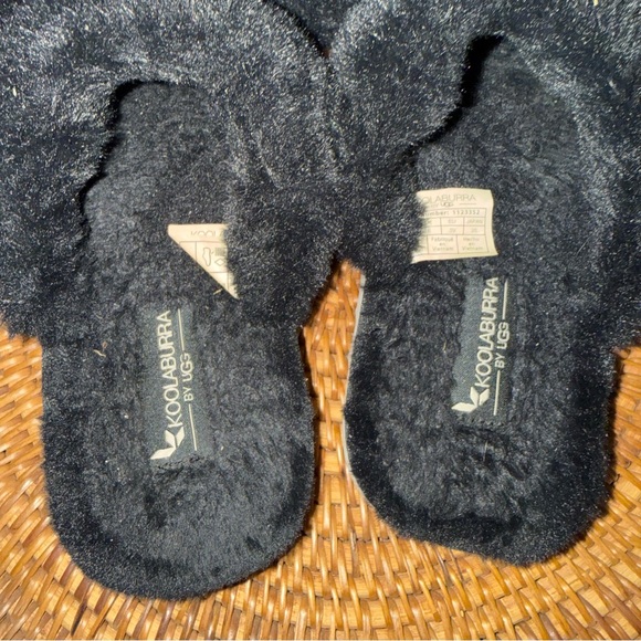 Koolaburra by UGG Black Faux Fur Slide Sandals - Picture 4 of 9